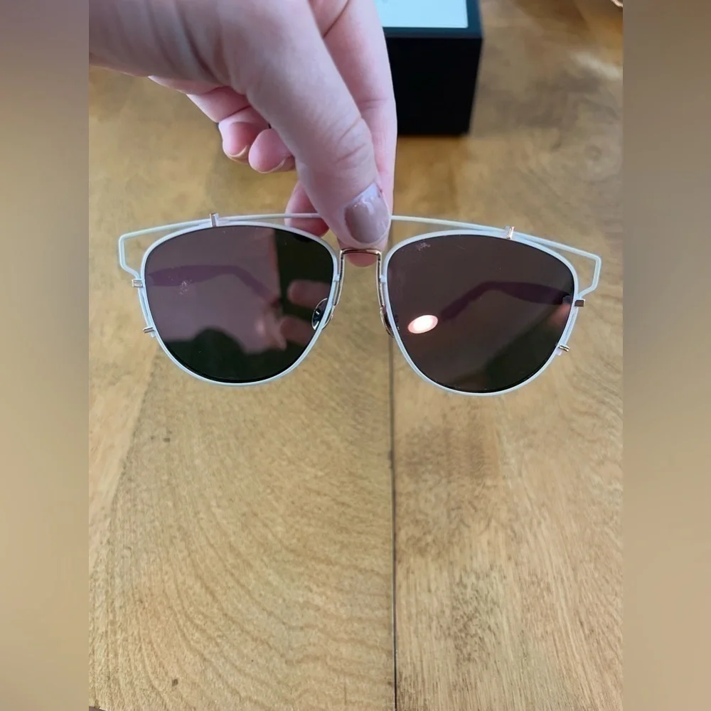 New White & Pink Dior Technologic Reflective Mirrored Sunglasses New - Picture 5 of 9